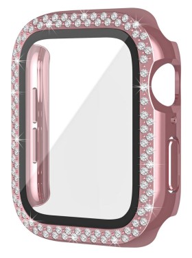 Púzdro Worryfree Bling Bumper Case pre Apple Watch 45mm, ružová