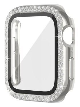 Puzdro Worryfree Bling Bumper Case pre Apple Watch 41mm, strieborná