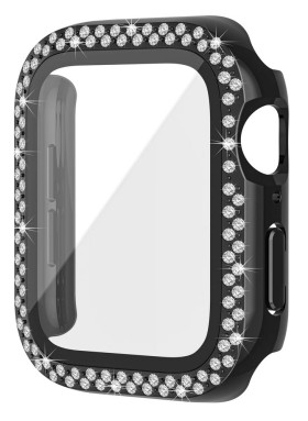 Puzdro Worryfree Bling Bumper Case pre Apple Watch 41mm, čierna
