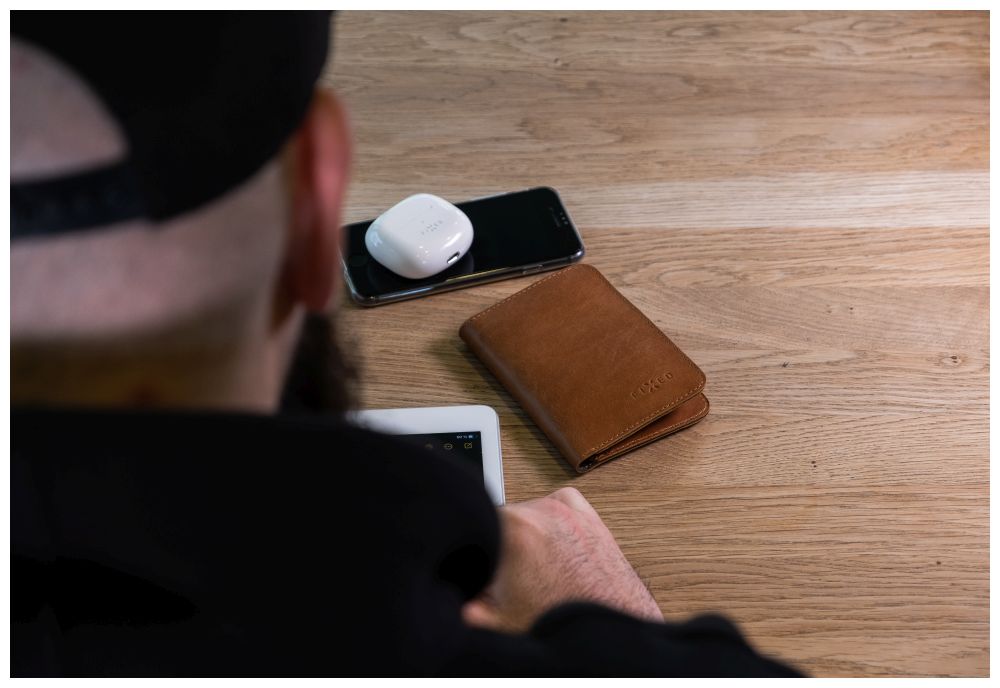 Kožená peněženka FIXED Wallet XL, hnědá