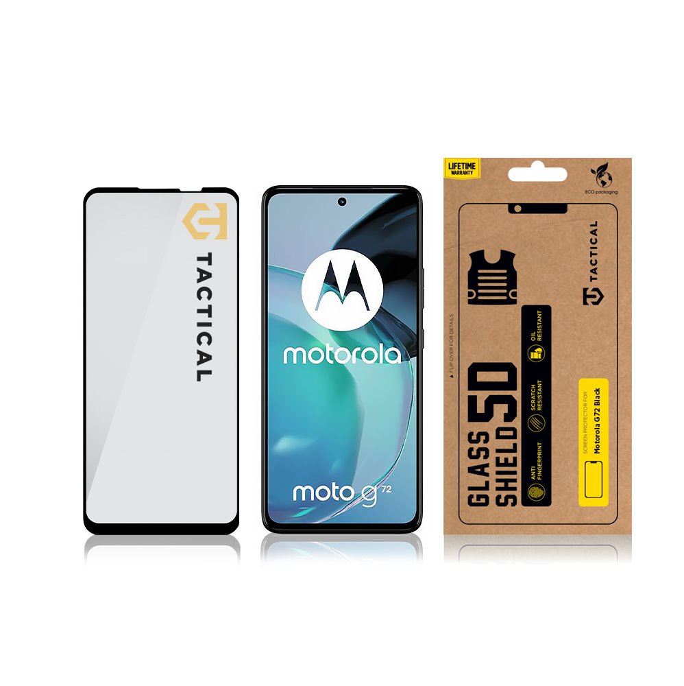 Tactical Glass Shield 5D sklo pro Motorola G72 Black 