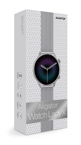 Aligator Watch Lady X stříbrná