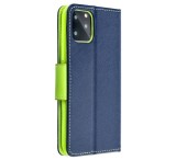 Pouzdro kniha Fancy pro Xiaomi Redmi Note 12 4G, modro-limetková