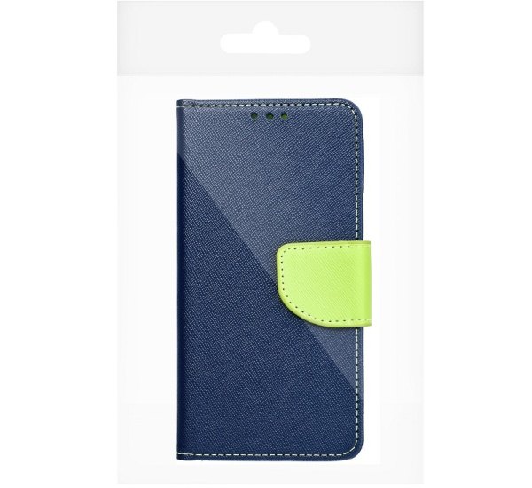 Pouzdro kniha Fancy pro Xiaomi Redmi Note 12 4G, modro-limetková