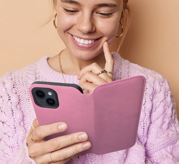 Pouzdro Dual Pocket pro Xiaomi Redmi Note 12 4G, růžová