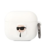 Silikonové pouzdro Karl Lagerfeld 3D Logo NFT Karl Airpods 3, white