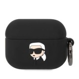 Silikonové pouzdro Karl Lagerfeld 3D Logo NFT Karl pro Airpods 1/2, black