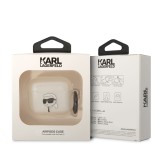 Karl Lagerfeld 3D Logo NFT Karl Head TPU Pouzdro pro Airpods 3 White