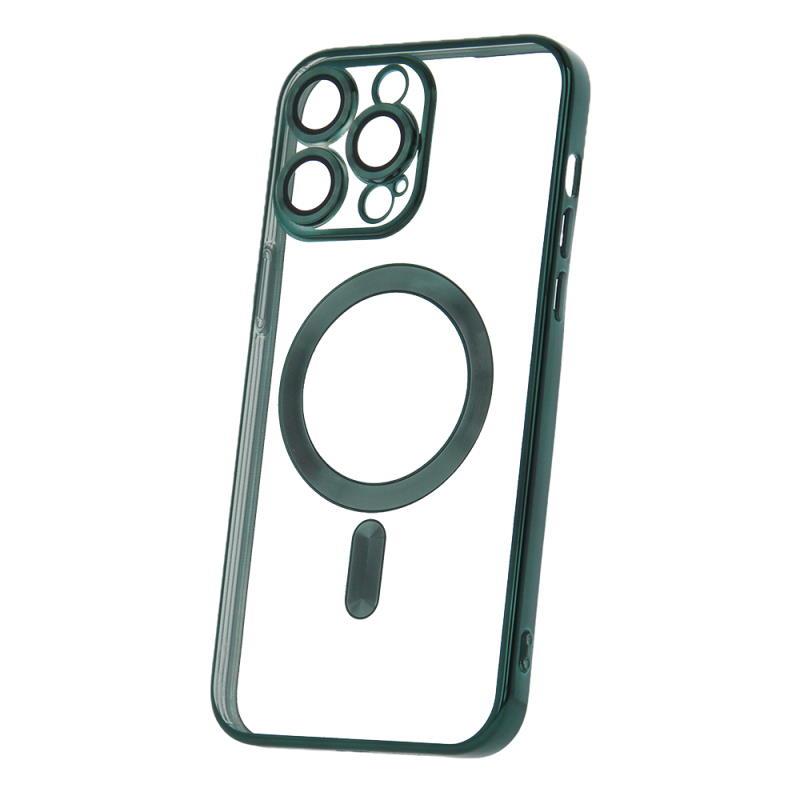 Silikónové TPU puzdro Mag Color Chrome pre Apple iPhone 14 Pro, zelená