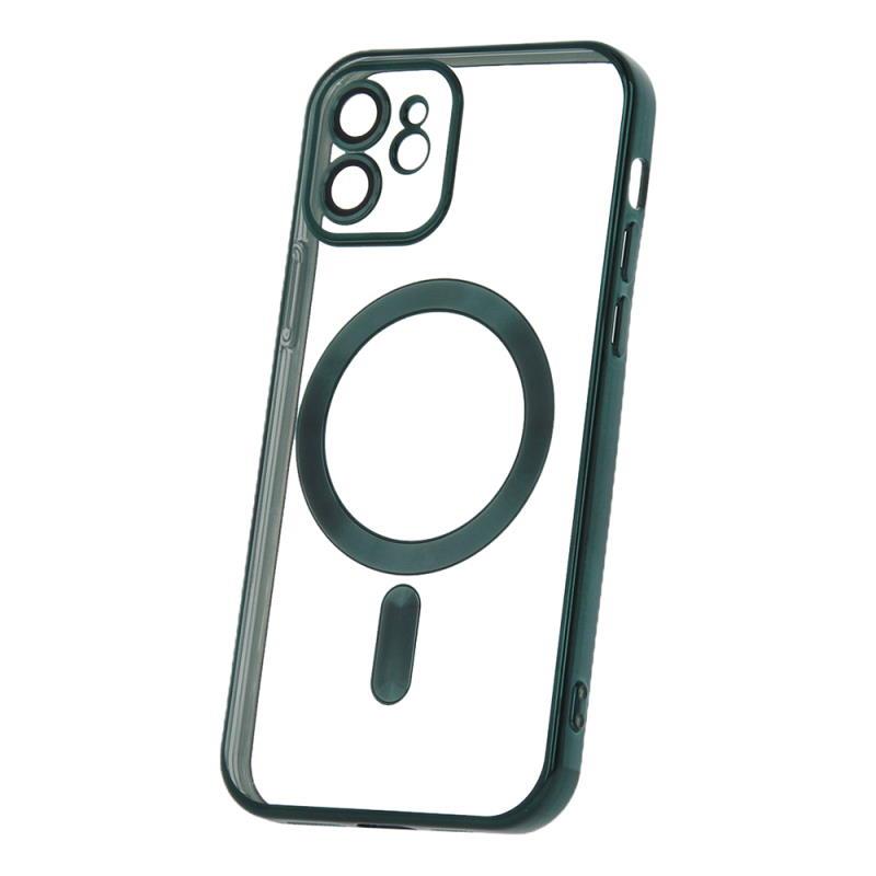 Silikónové TPU puzdro Mag Color Chrome pre Apple iPhone 12, zelená