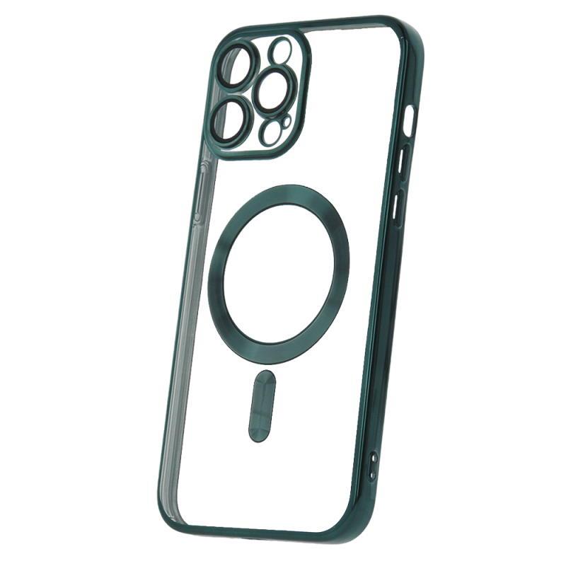 Silikónové TPU puzdro Mag Color Chrome pre Apple iPhone 13 Pro Max, zelená