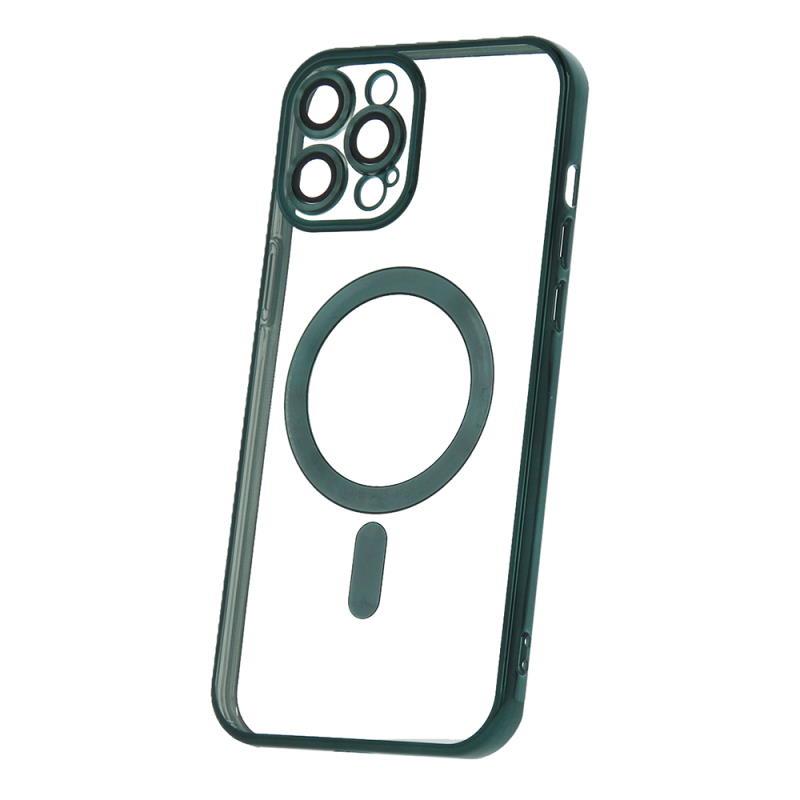 Silikónové TPU puzdro Mag Color Chrome pre Apple iPhone 12 Pro Max, zelená