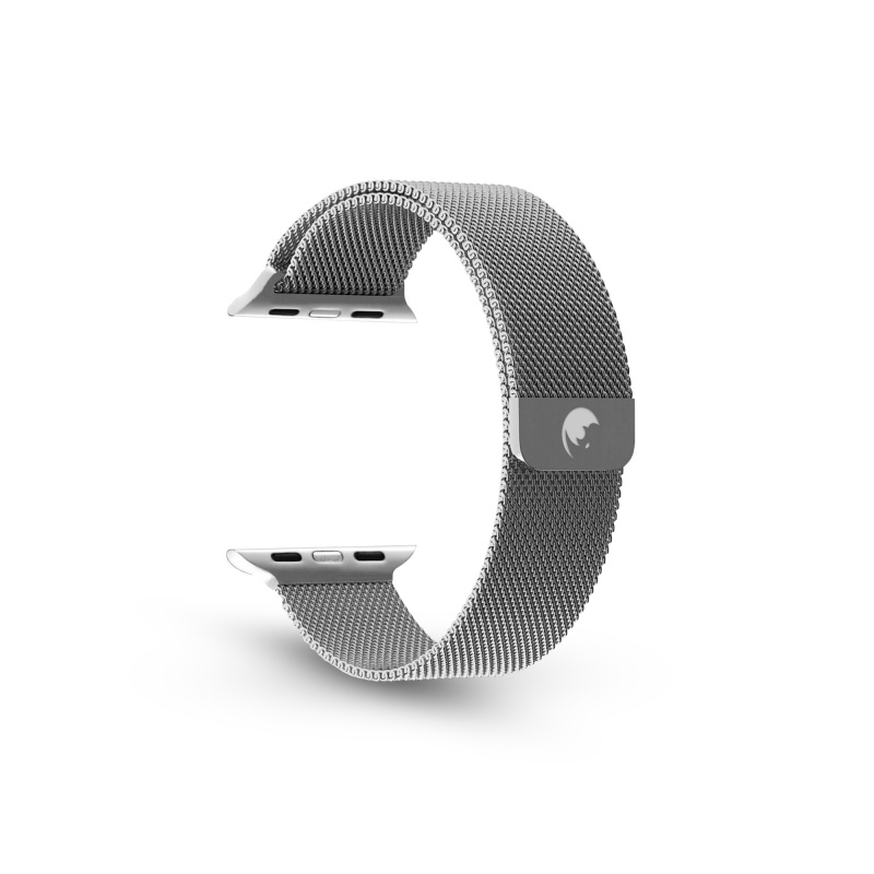 RhinoTech kovový řemínek milánský tah pro Apple Watch 38/40/41mm, stříbrná