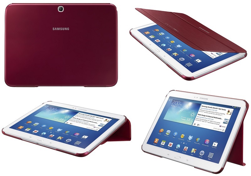 Vyklápěcí FLIP pouzdro Samsung EF-BP520BR pro Samsung Galaxy TAB3 10.1 P5200/P5210 Red (EU Blister)