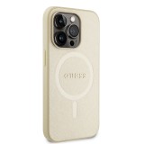 Guess Saffiano MagSafe kryt iPhone 15 Pro, Beige