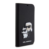 Karl Lagerfeld PU Saffiano Karl and Choupette NFT Book Pouzdro pro iPhone 15 Pro Black
