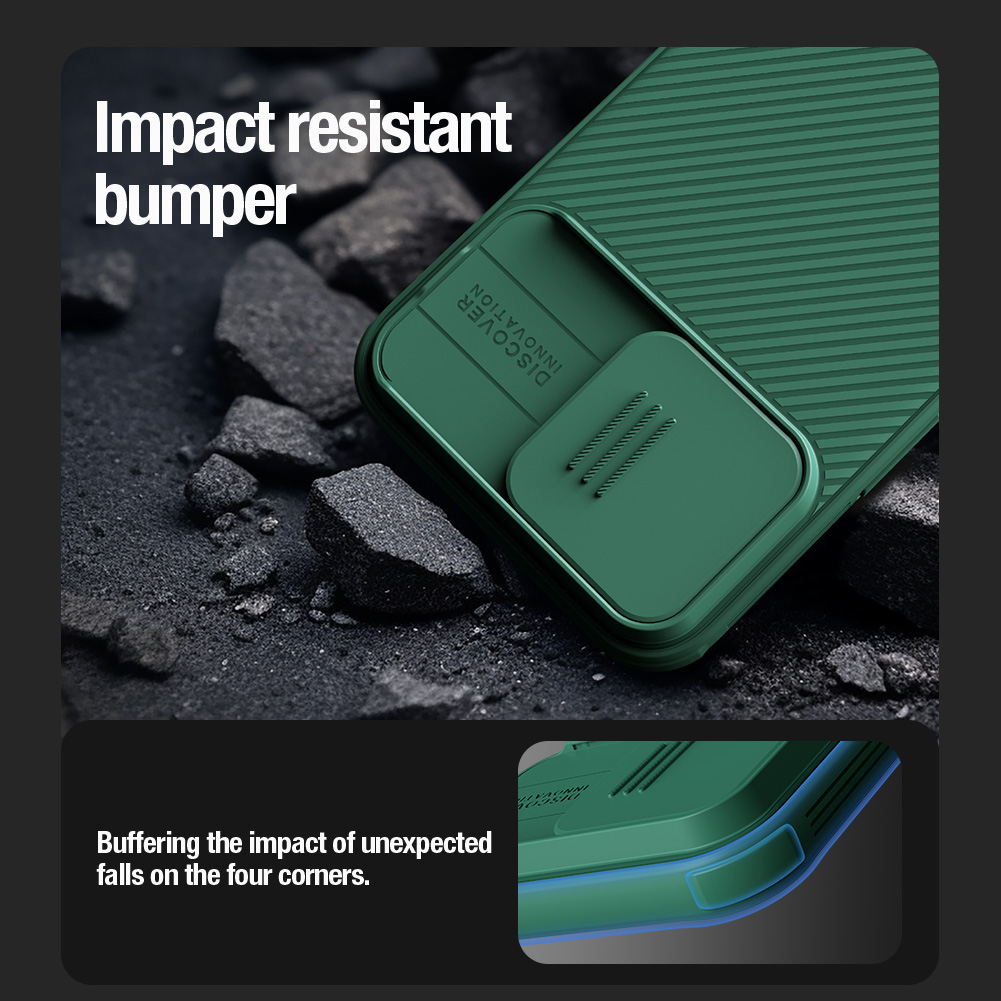 Nillkin CamShield PRO Magnetic Zadní Kryt pro Apple iPhone 15 Pro Deep Green