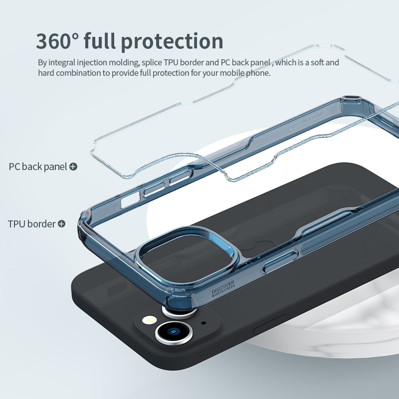 Ochranný kryt Nillkin Nature TPU PRO pro Apple iPhone 15 Plus, modrá
