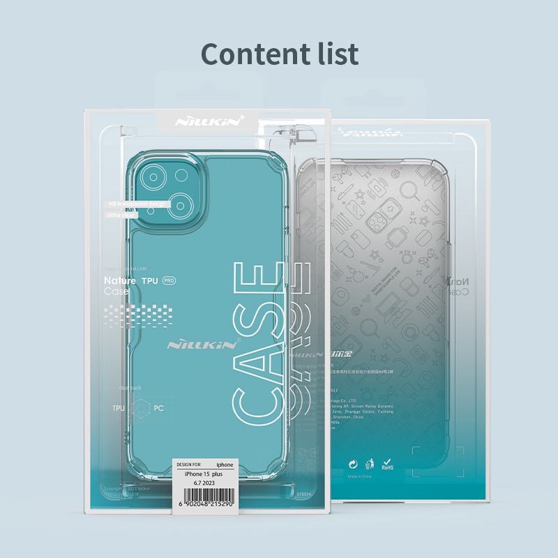 Ochranný kryt Nillkin Nature TPU PRO pro Apple iPhone 15 Plus, modrá