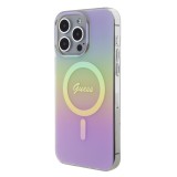 Guess IML Iridescent Script MagSafe Zadní Kryt pro iPhone 15 Pro Max Pink