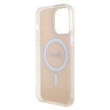Guess IML Iridescent Script MagSafe Zadní Kryt pro iPhone 15 Pro Max Pink