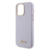 Guess PU Glitter Full Wrapped Zadní Kryt pro iPhone 15 Pro Max Lilac