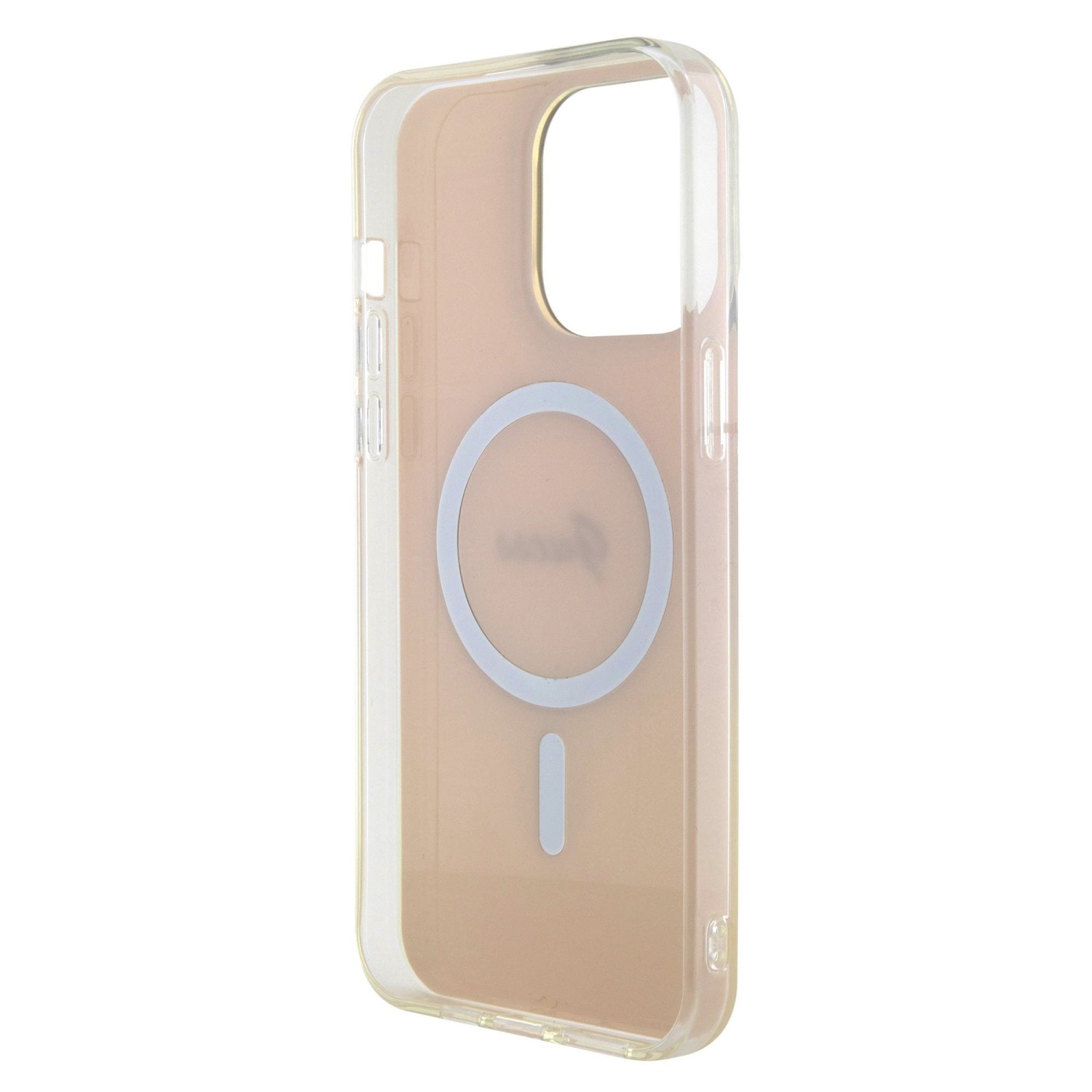 Guess IML Iridescent Script MagSafe Zadní Kryt pro iPhone 15 Pro Pink