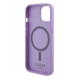 Guess PU Saffiano MagSafe Zadní Kryt pro iPhone 15 Purple