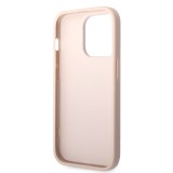 Guess PU 4G Metal Logo Zadní Kryt pro iPhone 15 Pro Pink