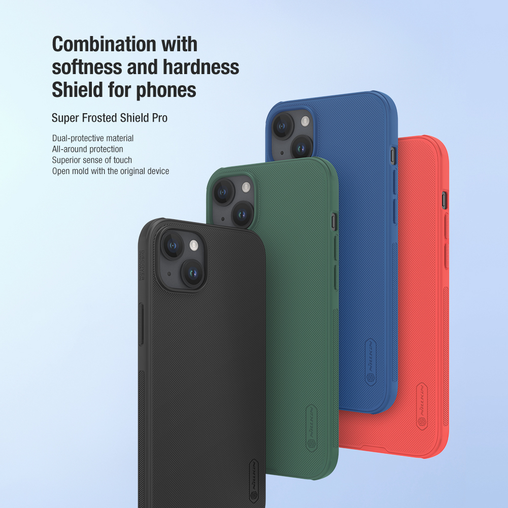 Nillkin Super Frosted PRO Zadní Kryt pro Apple iPhone 15 Plus Deep Green (Without Logo Cutout)
