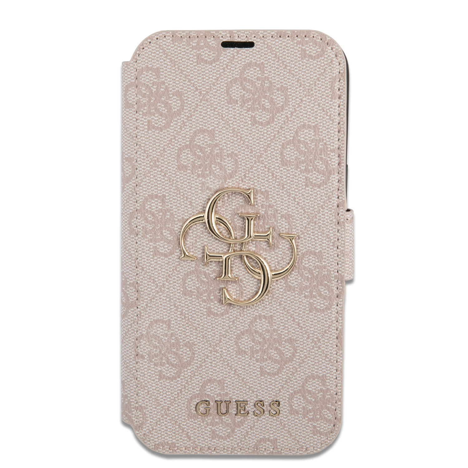 Guess PU 4G Metal Logo Book Pouzdro pro iPhone 15 Pro Max Pink