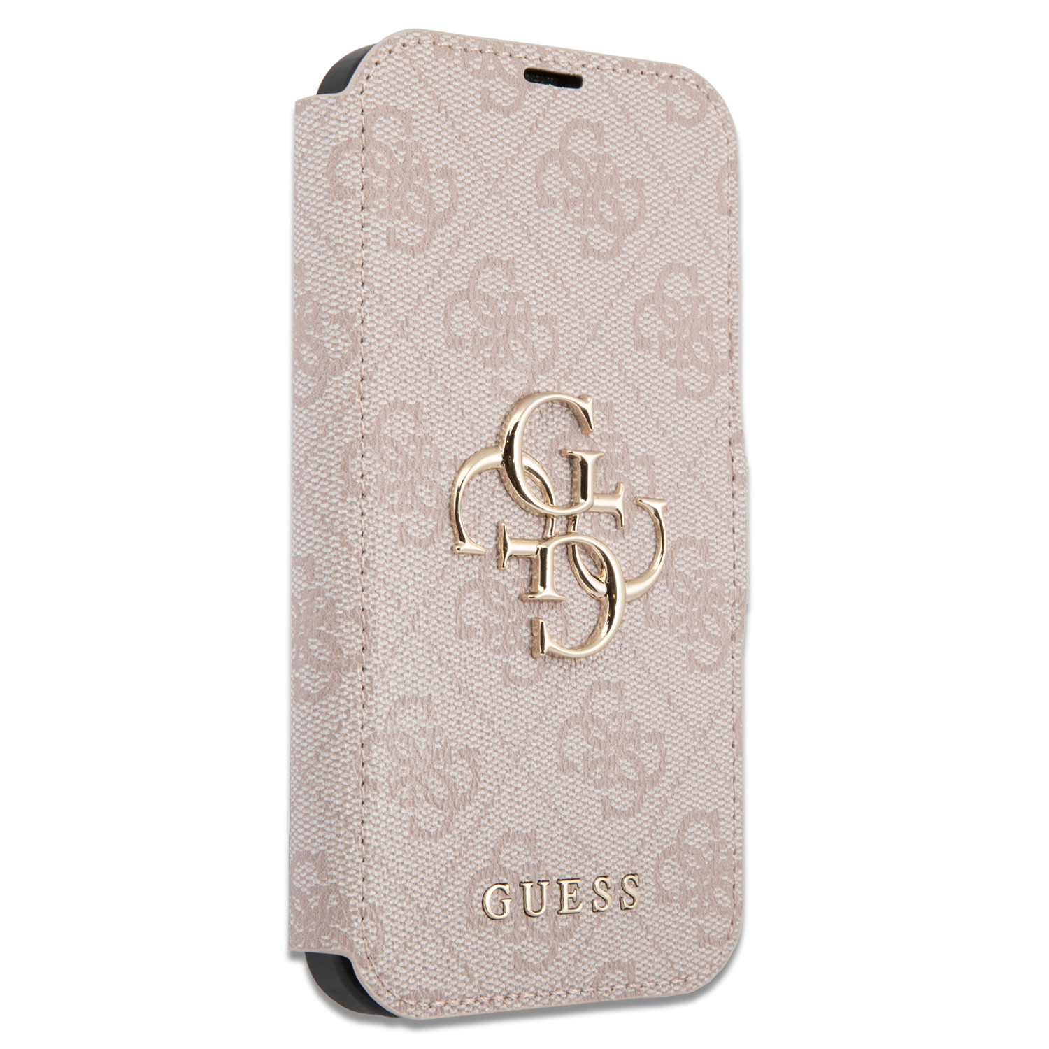 Guess PU 4G Metal Logo Book Pouzdro pro iPhone 15 Pro Max Pink