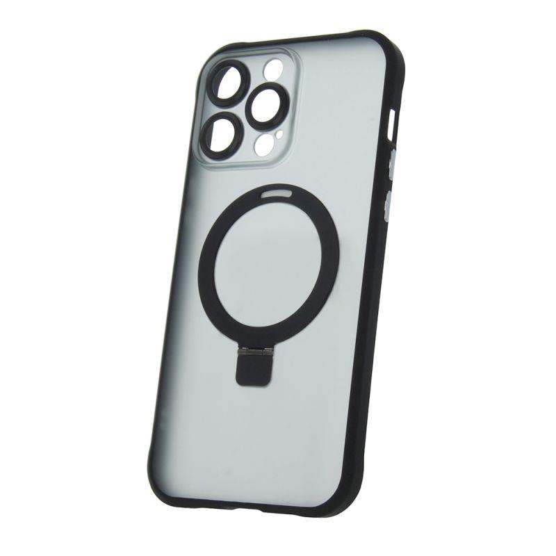 Silikónové TPU puzdro Mag Ring pre Apple iPhone 14 Pro Max, čierna