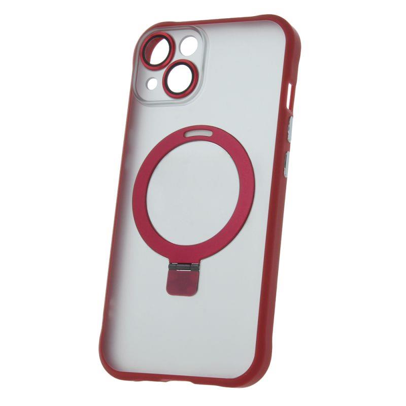 Silikónové TPU puzdro Mag Ring pre Apple iPhone 14, červená