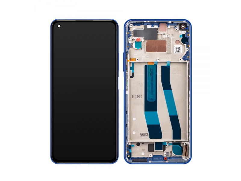 LCD + dotyk + rámček pre Xiaomi 11 Lite 5G NE/Mi 11 Lite 4G/5G 2021, blue (Service Pack)