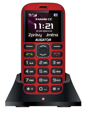 Aligator A720 4G Senior červená/čierna