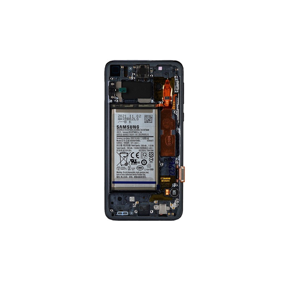 LCD display + dotyk + predný kryt + batéria pre Samsung Galaxy S10e, prism black (Service Pack)