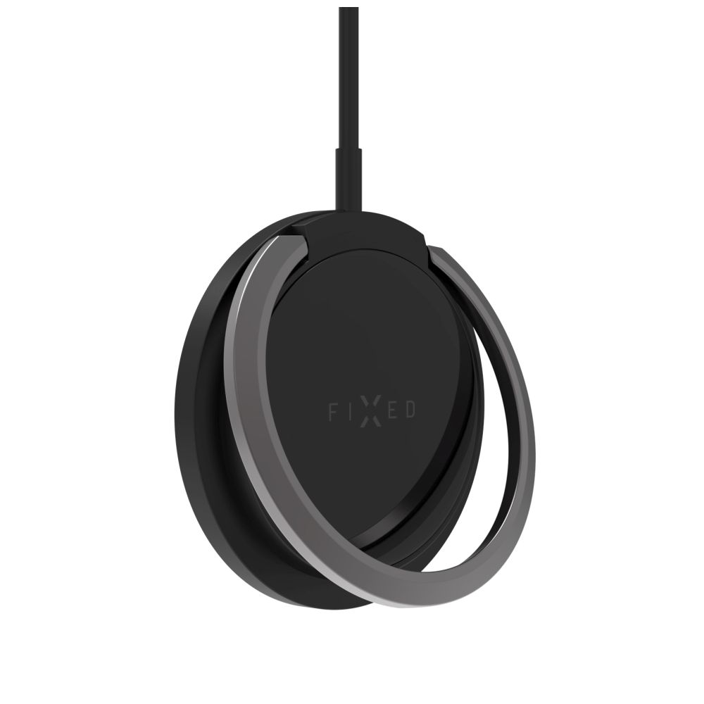 Bezdrátová nabíječka FIXED MagPad s podporou uchycení MagSafe a stojánkem, 15W, černá