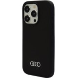 Audi Silicone Zadní Kryt pro iPhone 15 Pro Black
