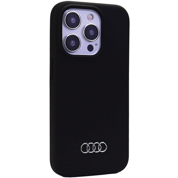 Audi Silicone Zadní Kryt pro iPhone 15 Pro Black