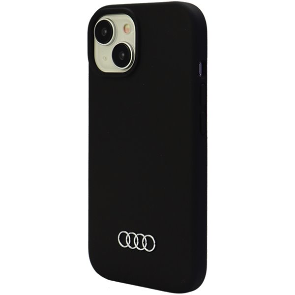 Audi Silicone Zadní Kryt pro iPhone 15 Plus Black