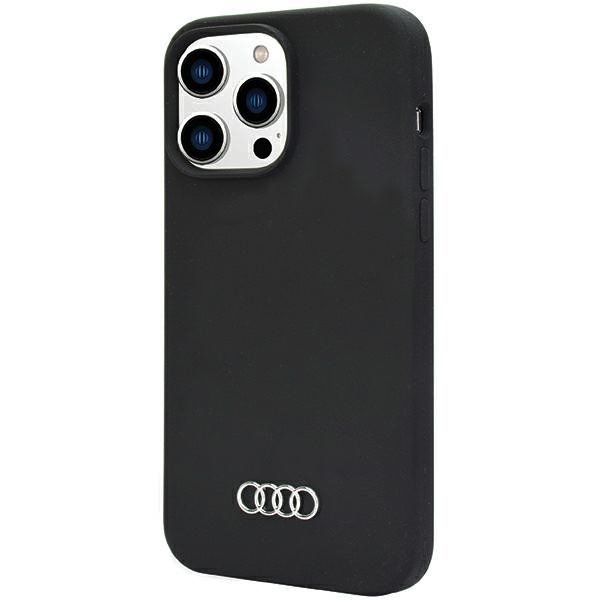 Audi Silicone Zadní Kryt pro iPhone 14 Pro Black