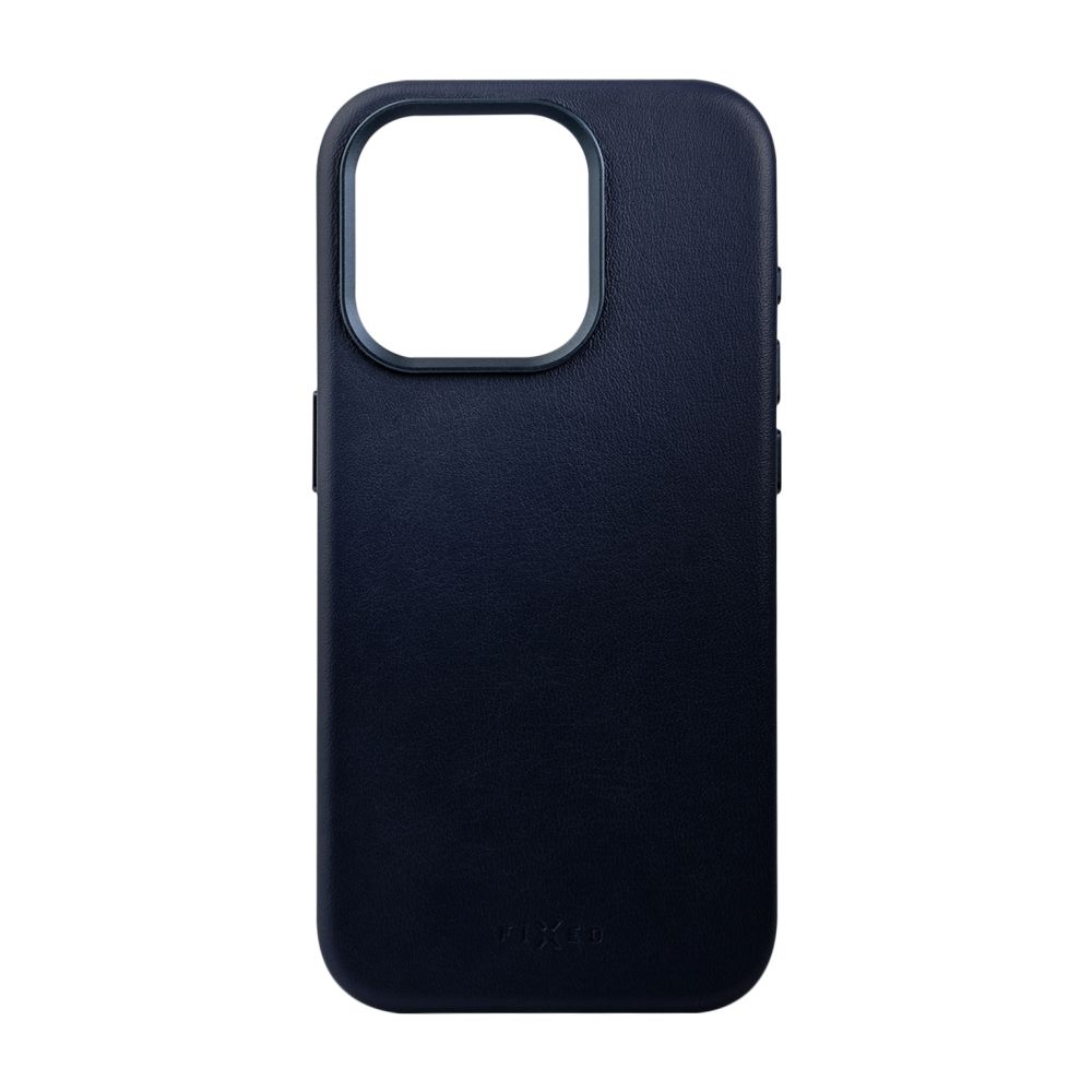 Kožený zadní kryt FIXED MagLeather s podporou MagSafe pro Apple iPhone 15 Pro, modrý