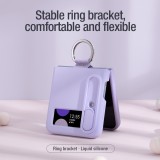 Nillkin CamShield Silky Silikonový Kryt pro Samsung Galaxy Z Flip 4 5G Misty Purple