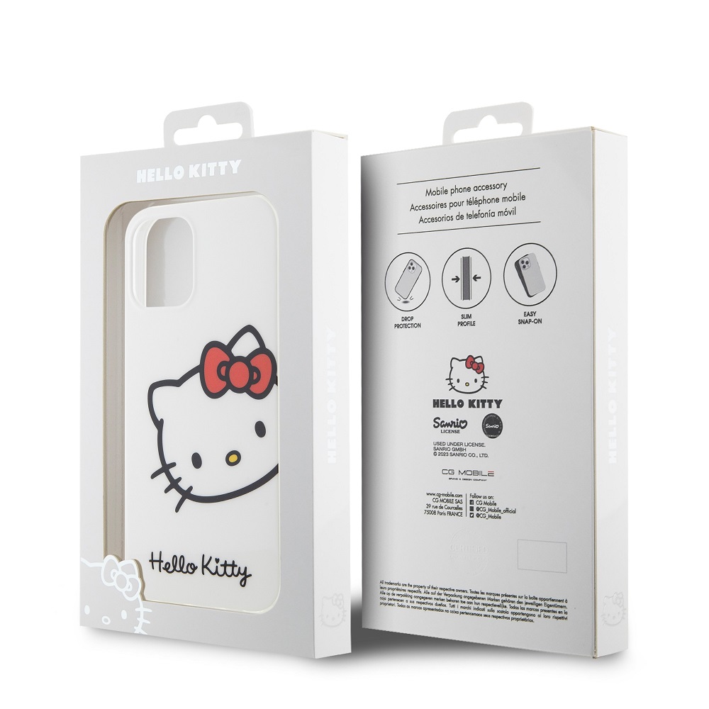 Hello Kitty IML Head Logo Zadní Kryt pro iPhone 12/12 Pro White 