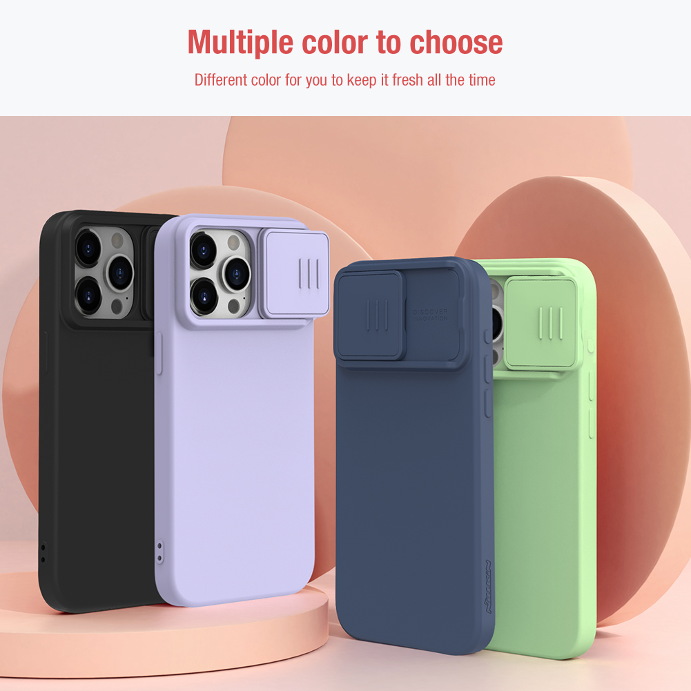 Nillkin CamShield Silky Silikonový Kryt pro Apple iPhone 15 Pro Midnight Blue