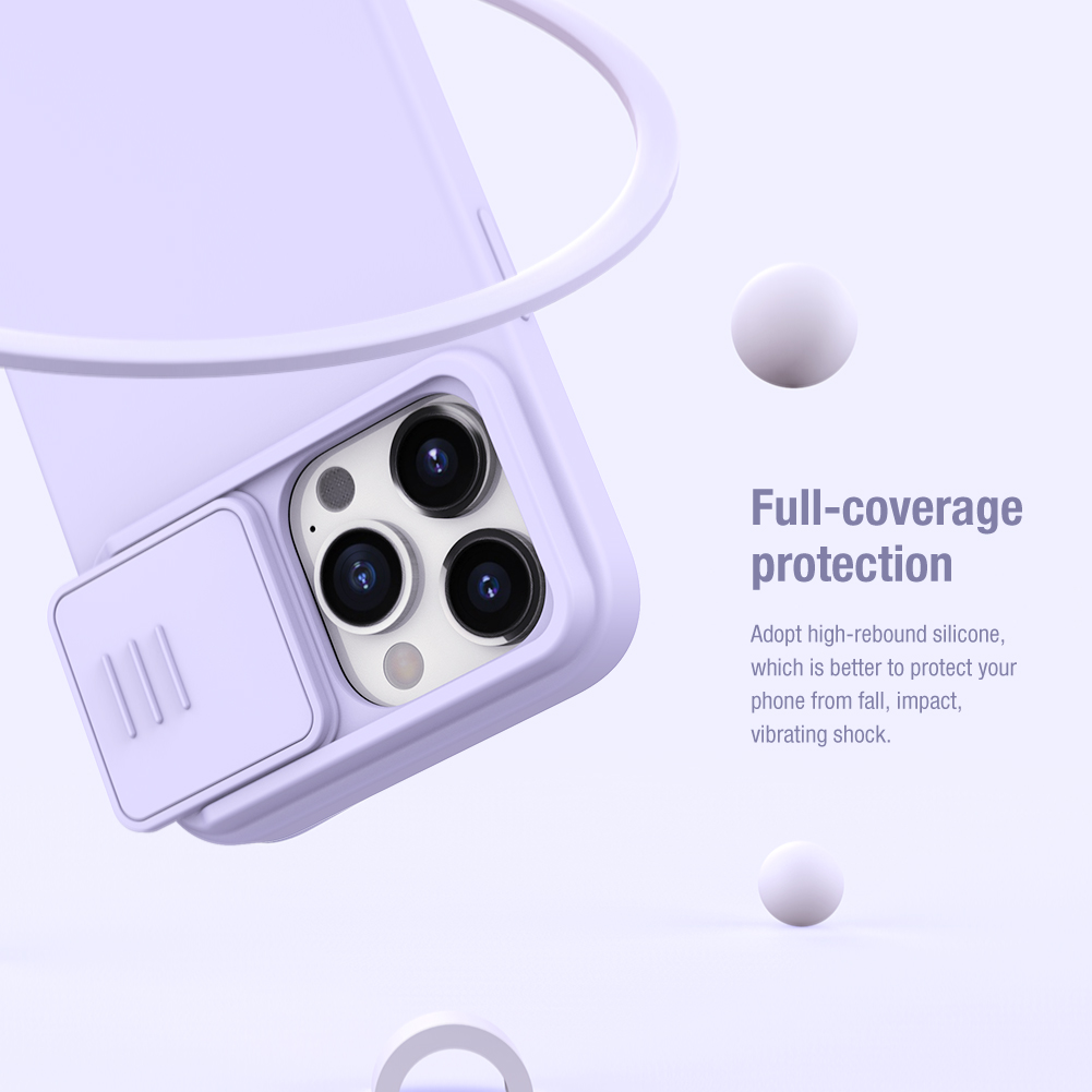 Nillkin CamShield Silky Silikonový Kryt pro Apple iPhone 15 Pro Midnight Blue