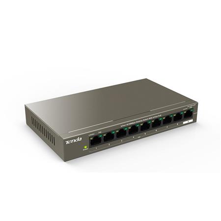 Tenda TEF1109P-8-63W PoE AT Switch 63Watt, 9xRJ45 Switch s 8xPoE 802.3at, 10/100Mb/s