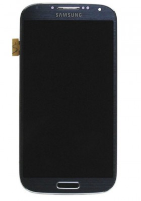LCD displej + dotyková plocha + predný kryt pre Samsung Galaxy S4, Blue
