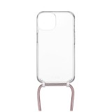 Pouzdro FIXED Pure Neck s růžovou šňůrkou na krk pro Samsung Galaxy A15 5G